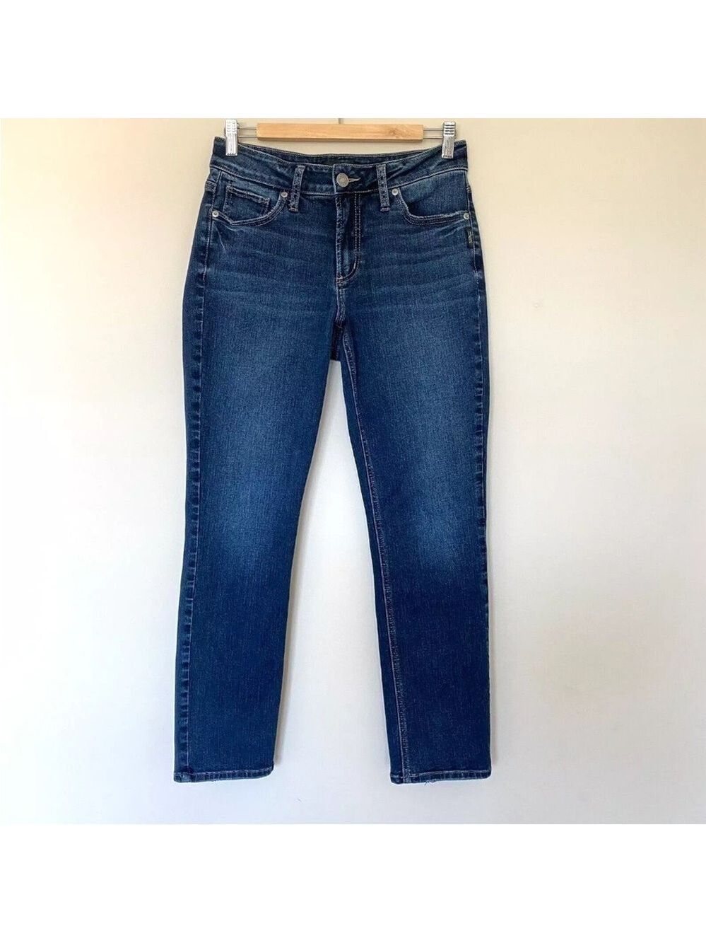 Silver Suki Straight Leg Blue Jeans Women's Sz 30x29 Dark Wash
